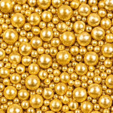Gold metallic beads