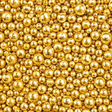 Metallic sugar beads