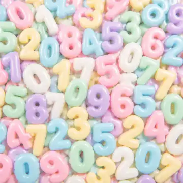 Number Sugar Beads